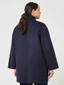 Fashion Marina Rinaldi Double-faced wool heavy jacket ULTRAMARINE