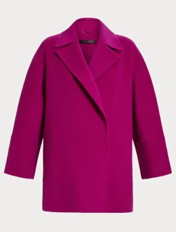 New Marina Rinaldi Double-faced wool heavy jacket CYCLAMEN