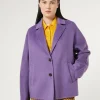 Clearance Marina Rinaldi Double-faced wool pea coat PURPLE