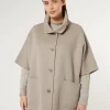 Hot Marina Rinaldi Double-faced wool-blend cape TURTLEDOVE