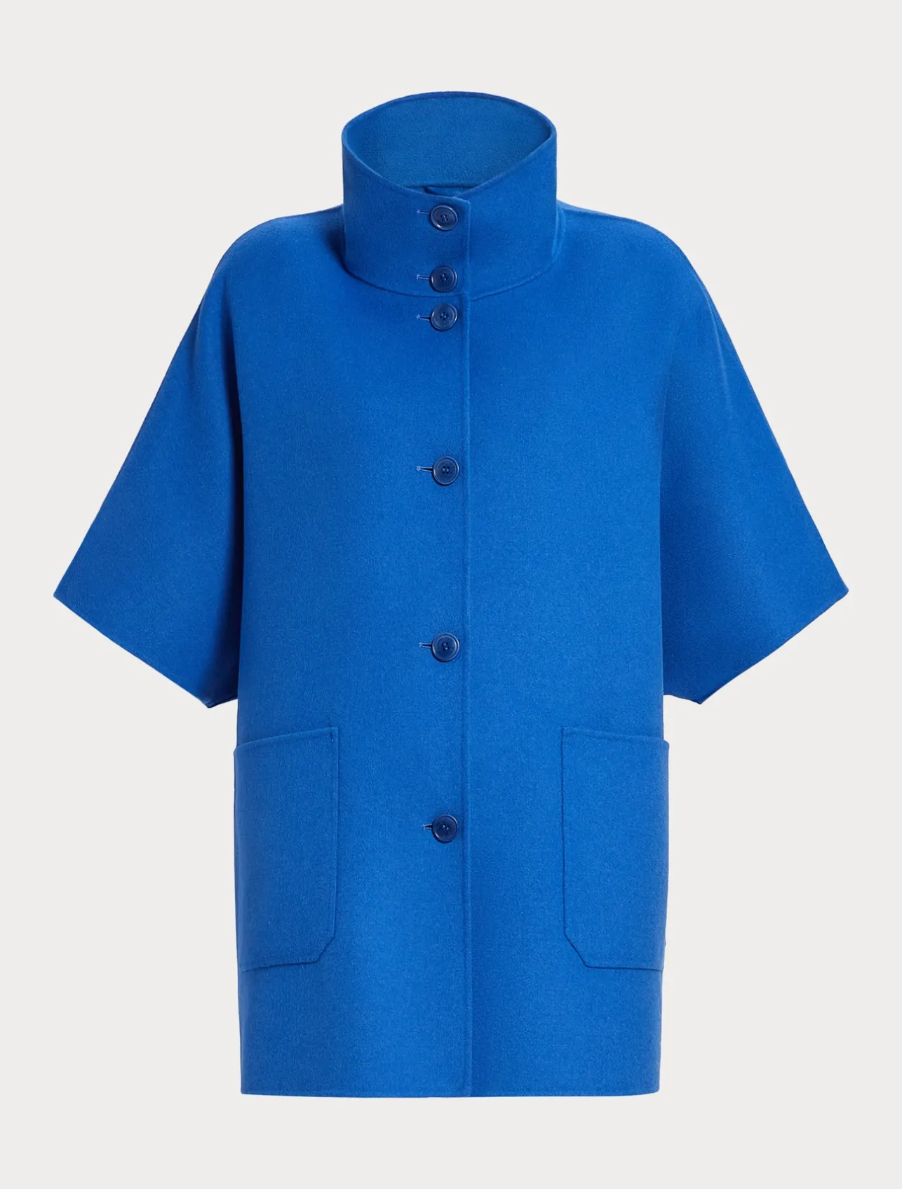 Fashion Marina Rinaldi Double-faced wool-blend cape NAVY