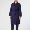 Best Marina Rinaldi Double-faced wool-blend coat NAVY
