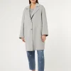 Best Marina Rinaldi Double-faced wool-blend coat MEDIUMGREY