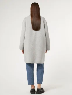 Best Marina Rinaldi Double-faced wool-blend coat MEDIUMGREY