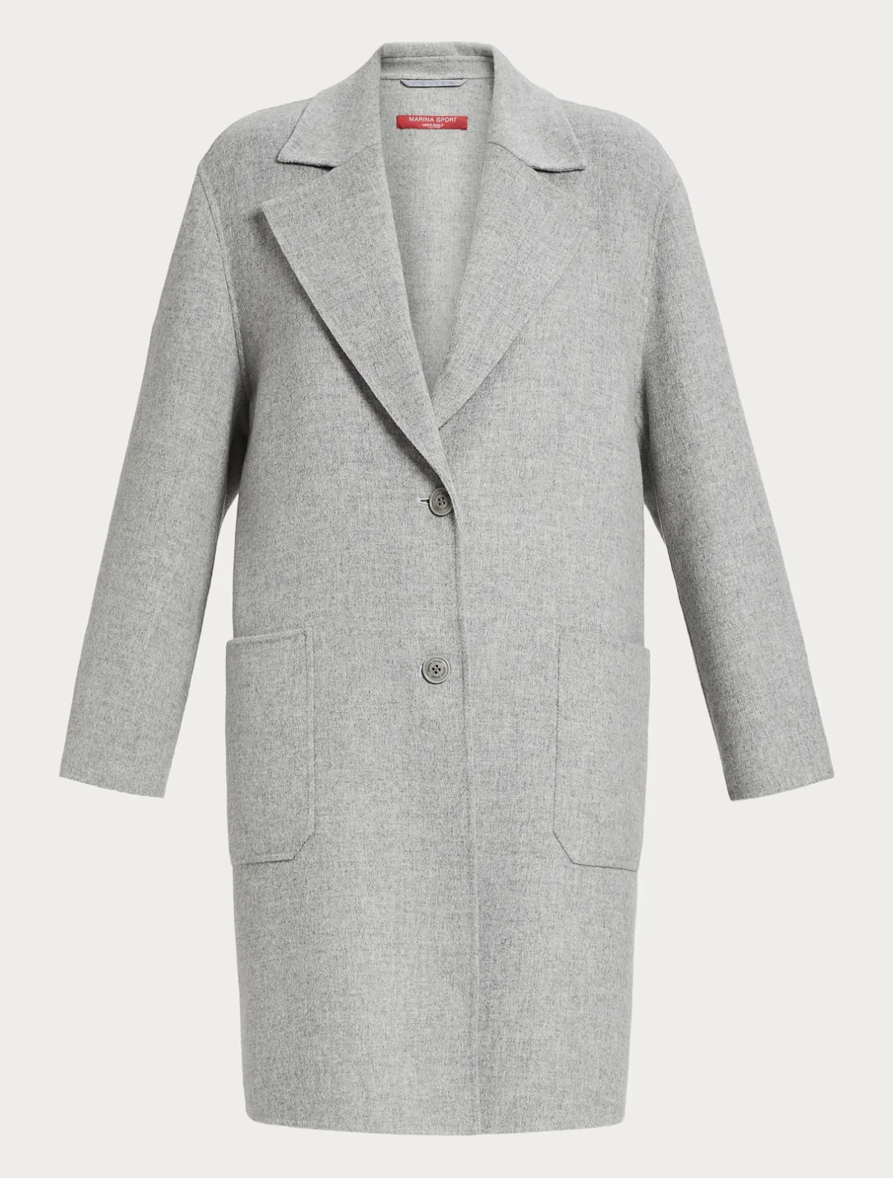 Best Marina Rinaldi Double-faced wool-blend coat MEDIUMGREY