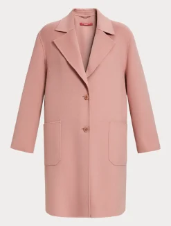 Fashion Marina Rinaldi Double-faced wool-blend coat ANTIQUEROSE