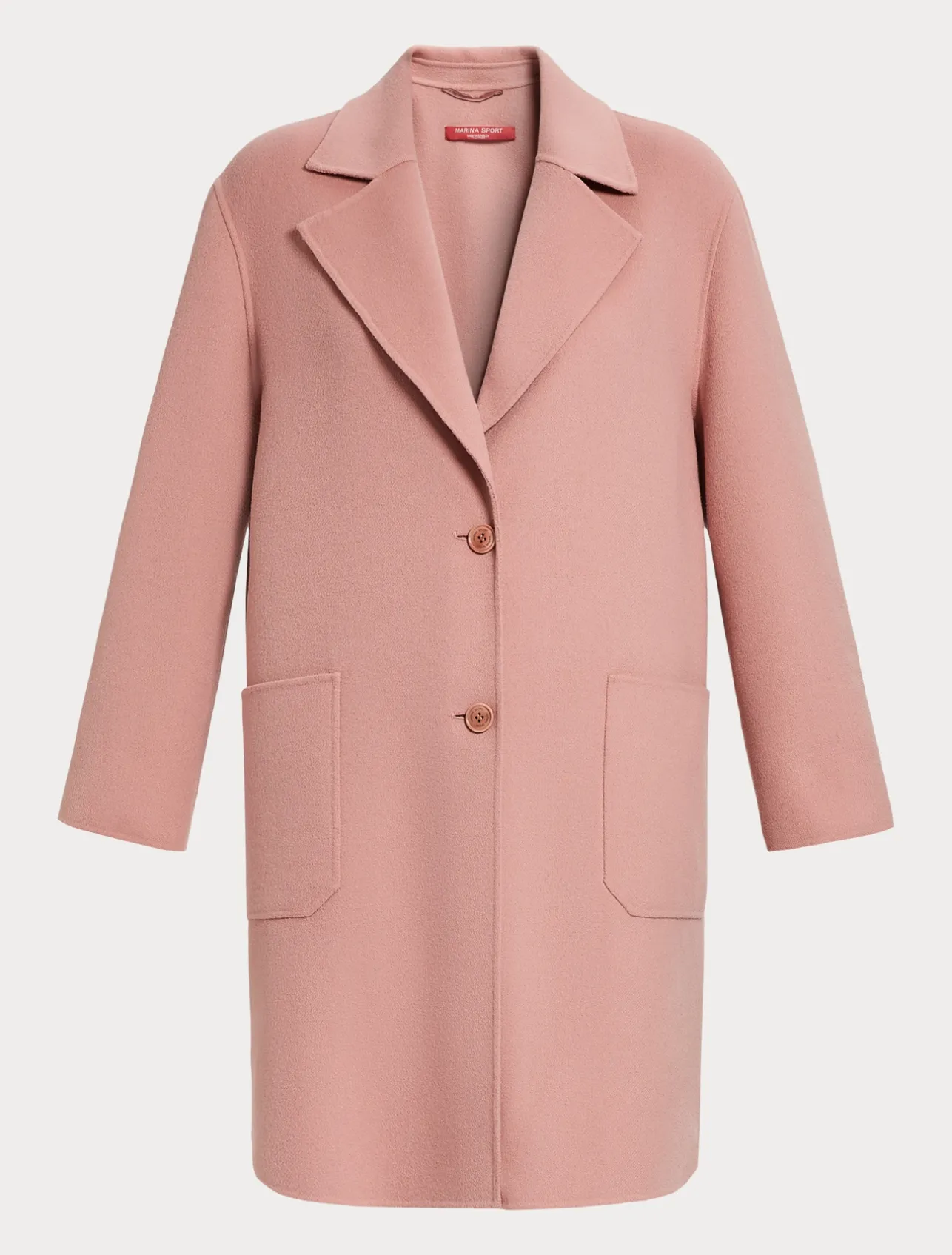 Fashion Marina Rinaldi Double-faced wool-blend coat ANTIQUEROSE