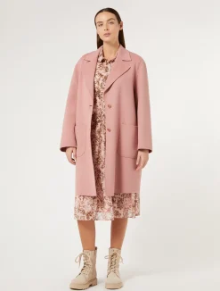 Fashion Marina Rinaldi Double-faced wool-blend coat ANTIQUEROSE