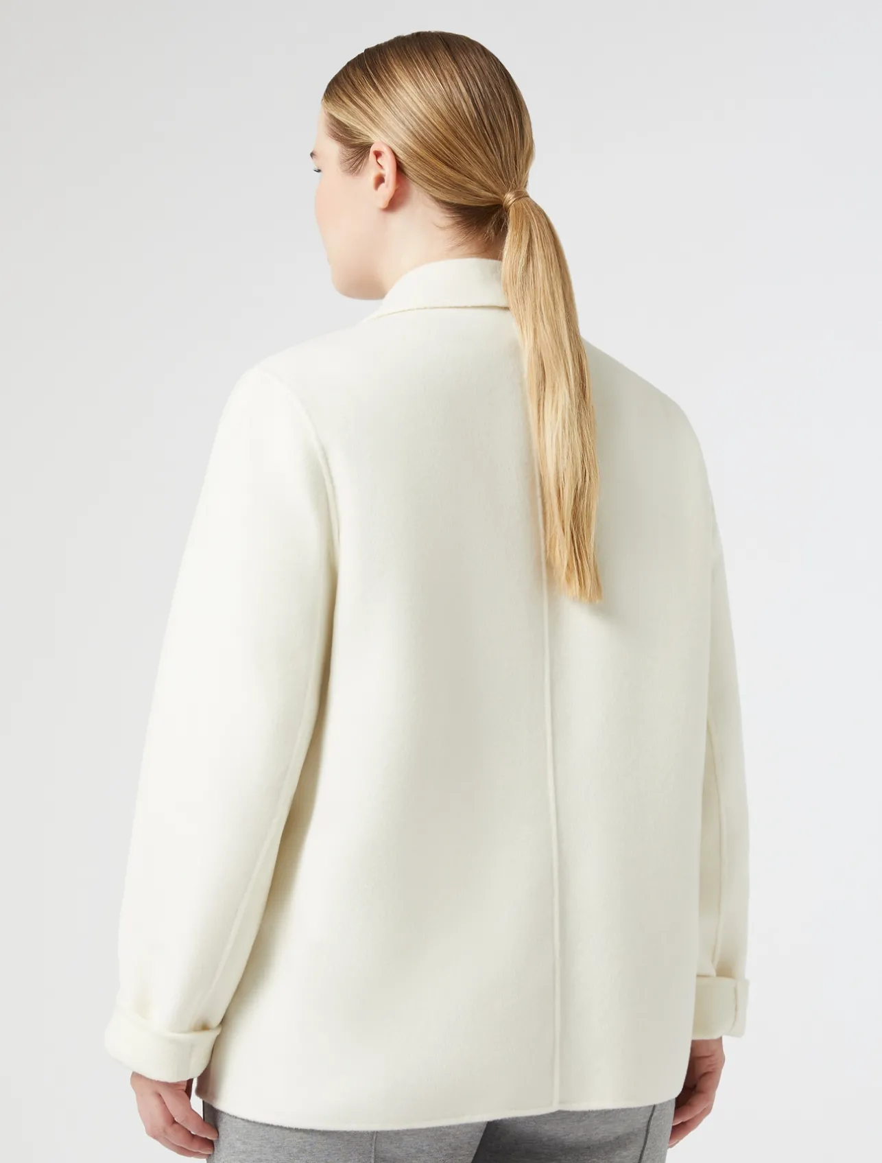 Hot Marina Rinaldi Double-faced wool-blend jacket IVORY