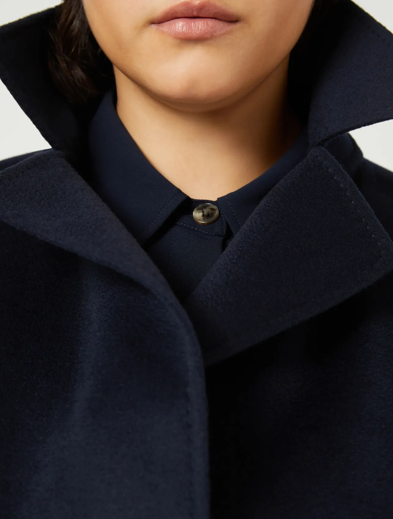 Fashion Marina Rinaldi Double-sided pure wool coat ULTRAMARINE