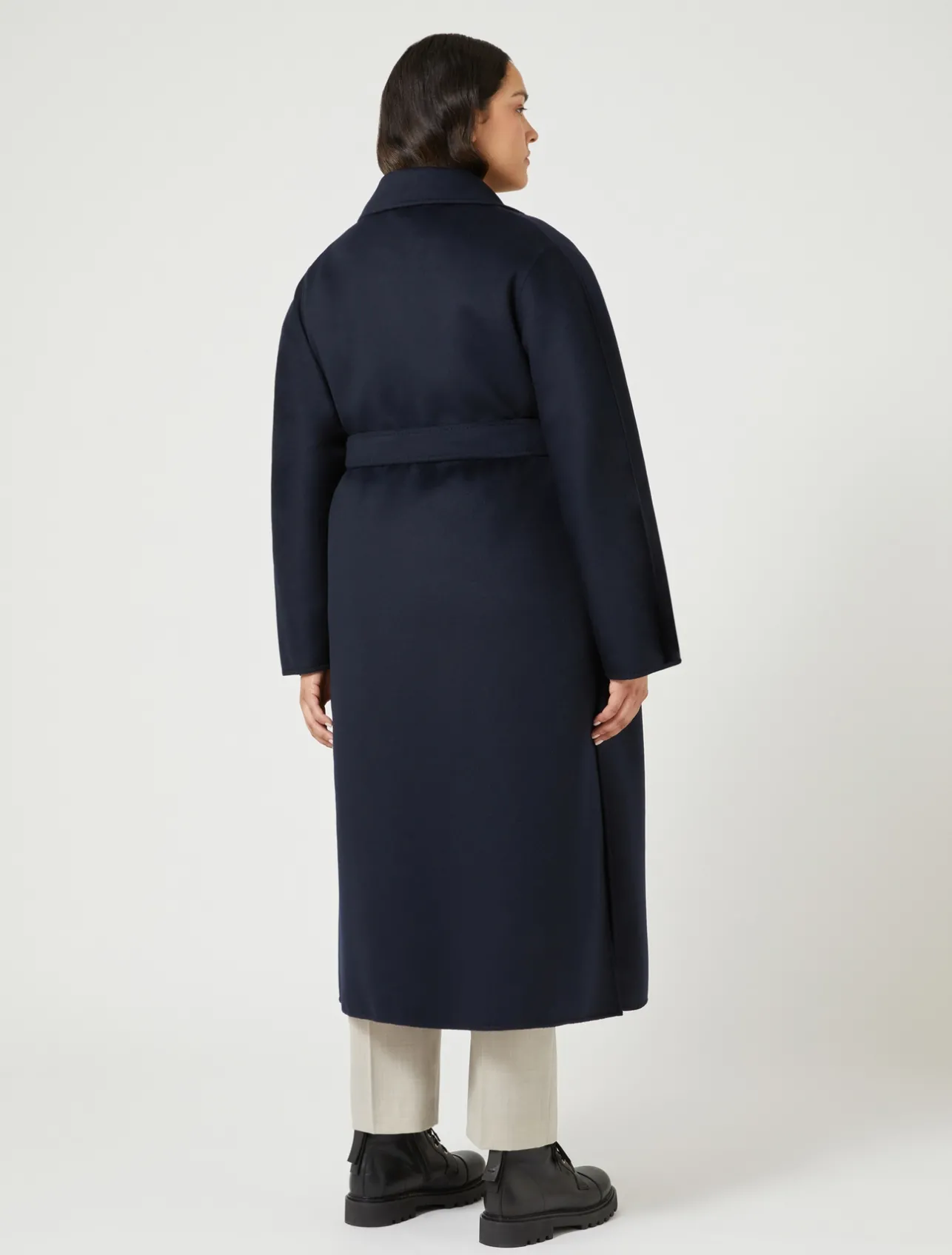 Fashion Marina Rinaldi Double-sided pure wool coat ULTRAMARINE