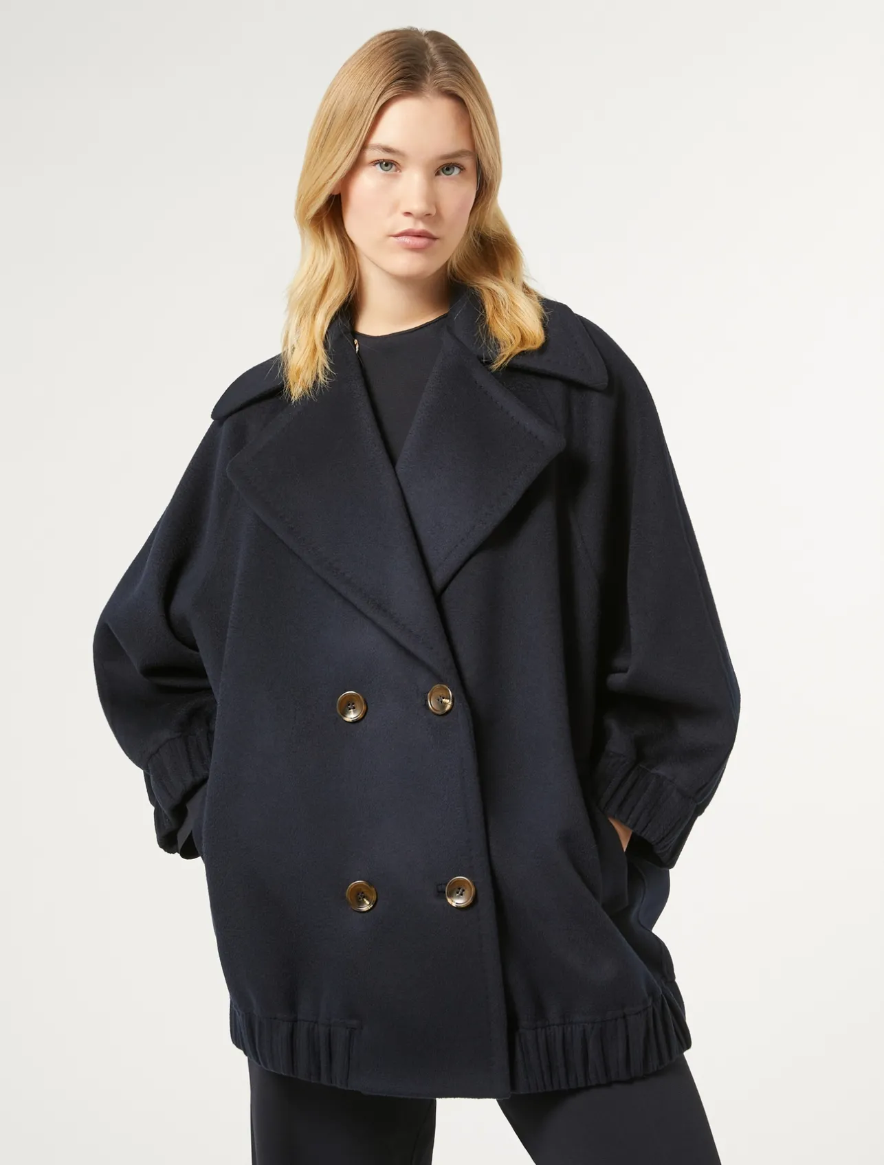 Discount Marina Rinaldi Double-sided wool jacket MIDNIGHTBLUE
