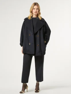 Discount Marina Rinaldi Double-sided wool jacket MIDNIGHTBLUE