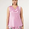 Clearance Marina Rinaldi Draped satin top PINK