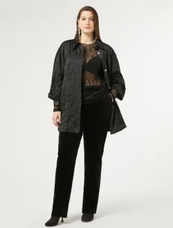 Hot Marina Rinaldi Duchess satin shirt BLACK