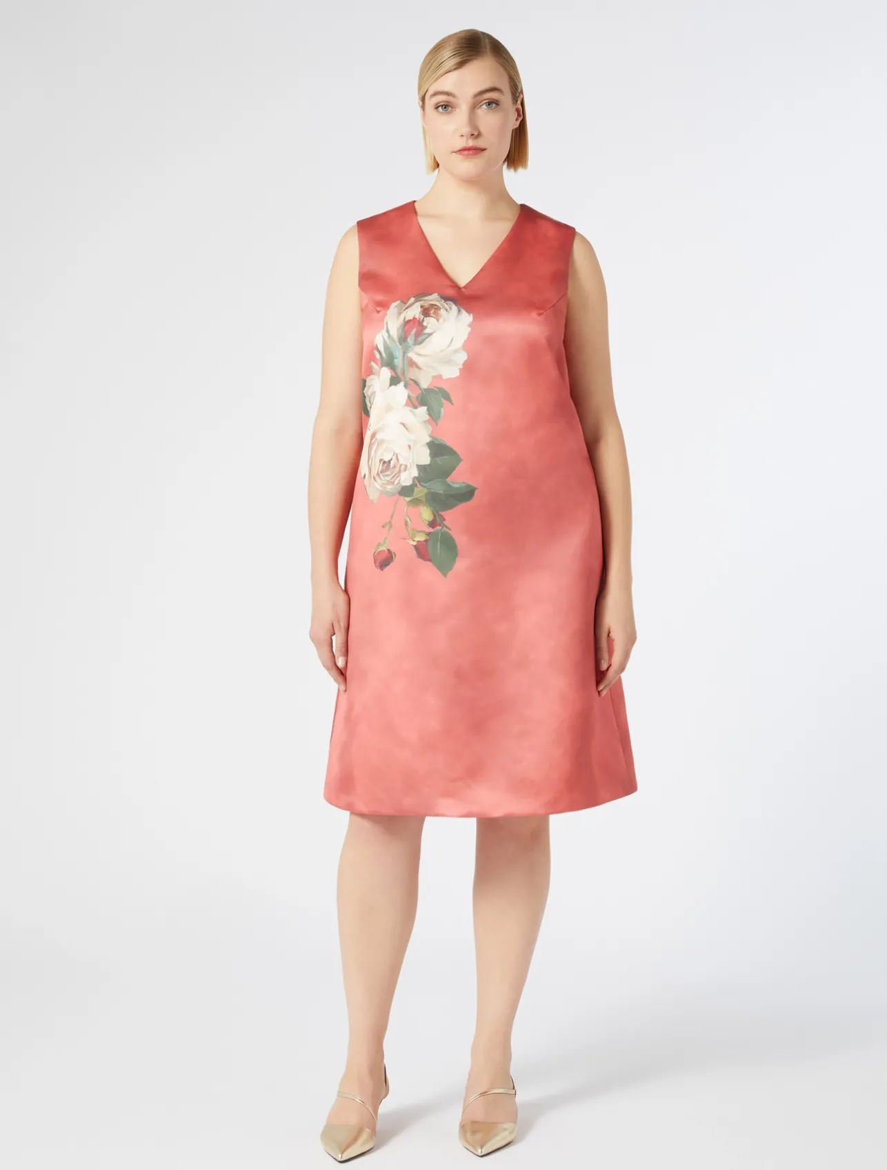 Hot Marina Rinaldi Duchesse print dress CORAL