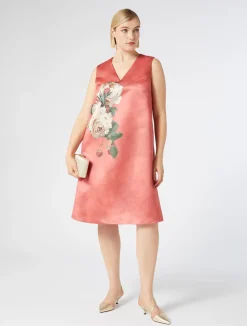 Hot Marina Rinaldi Duchesse print dress CORAL