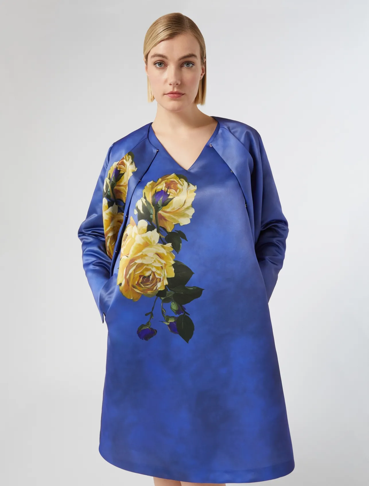 Discount Marina Rinaldi Duchesse print dress AVIO