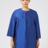 Sale Marina Rinaldi Duster coat in silk shantung PURPLE