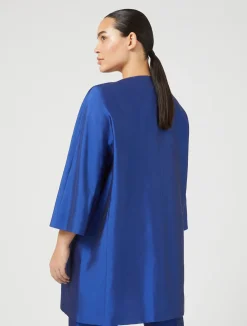 Sale Marina Rinaldi Duster coat in silk shantung PURPLE