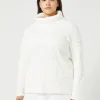 Outlet Marina Rinaldi Embroidered cotton jumper OPTICALWHITE