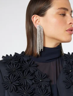 Online Marina Rinaldi Embroidered duchesse jacket MIDNIGHTBLUE
