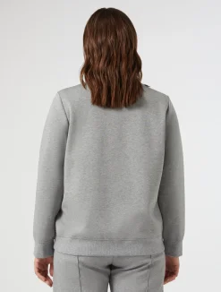 Sale Marina Rinaldi Embroidered jersey sweatshirt LIGHTGREY