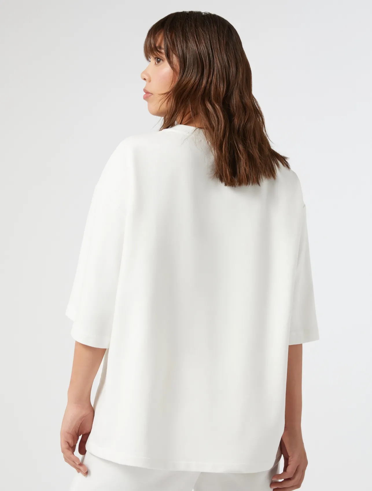 Discount Marina Rinaldi Embroidered jersey sweatshirt IVORY