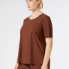 Discount Marina Rinaldi Embroidered jersey T-shirt COPPER