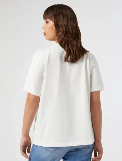 Discount Marina Rinaldi Embroidered jersey T-shirt WHITE