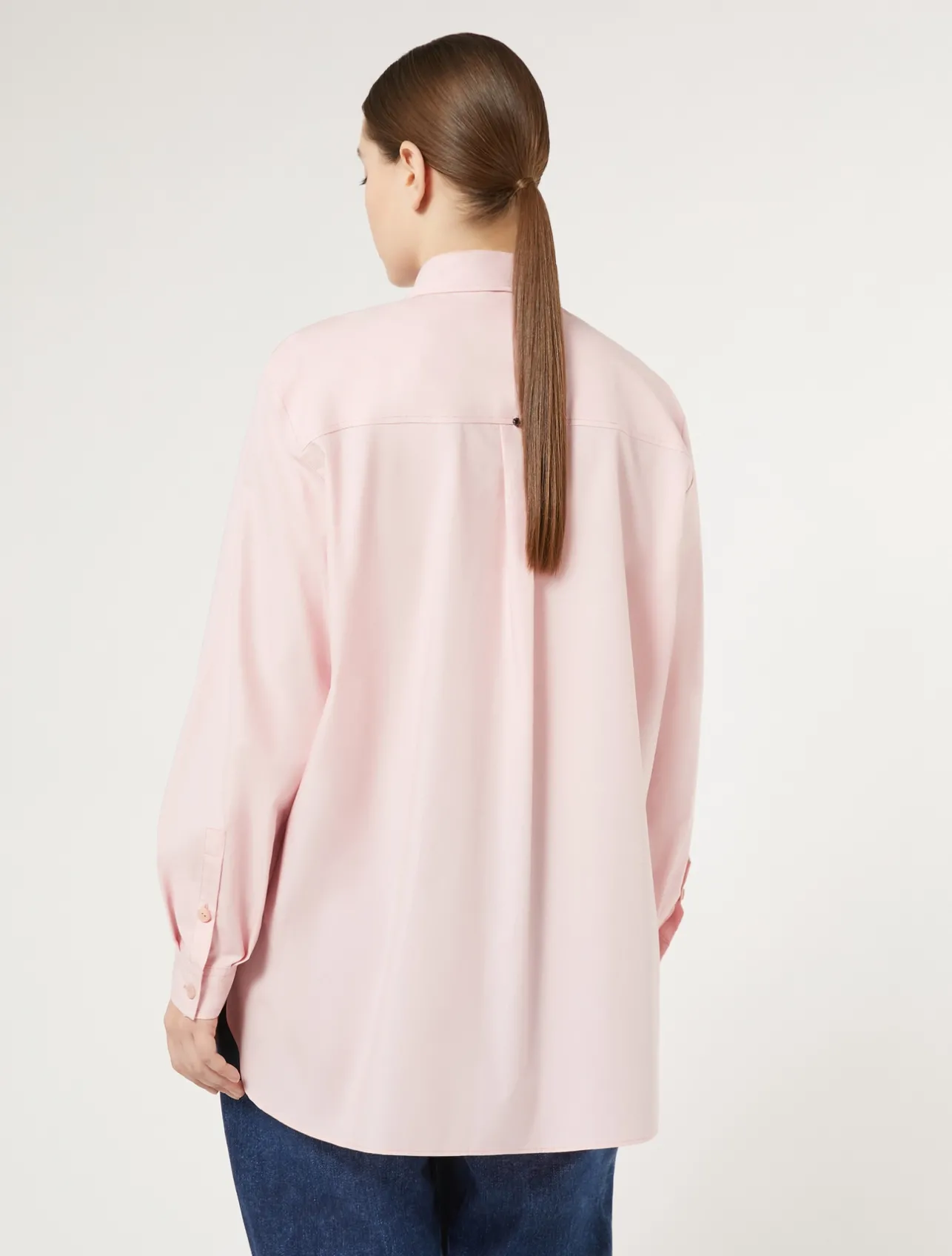 Discount Marina Rinaldi Embroidered poplin shirt PINK