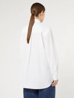 Hot Marina Rinaldi Embroidered poplin shirt WHITE