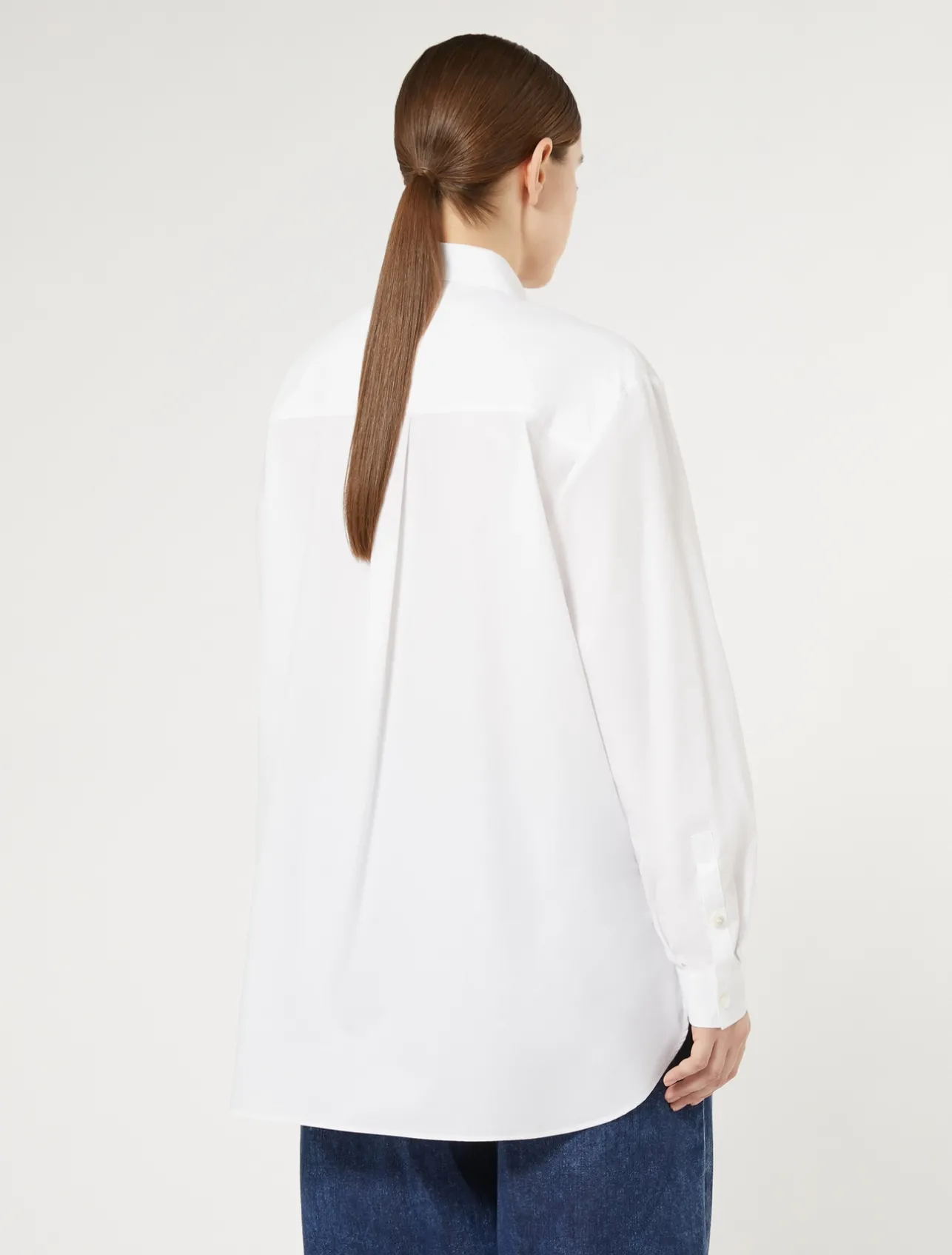 Hot Marina Rinaldi Embroidered poplin shirt WHITE