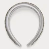 Hot Marina Rinaldi Embroidered satin headband PEARLGREY