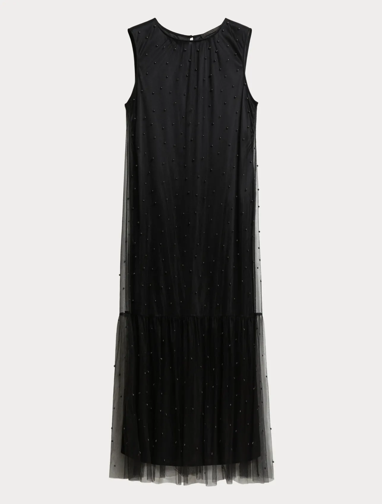 Best Marina Rinaldi Embroidered tulle dress BLACK
