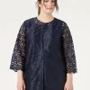 Best Marina Rinaldi Embroidered tulle jacket ULTRAMARINE