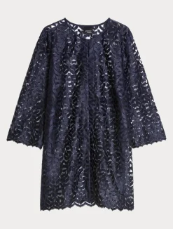 Best Marina Rinaldi Embroidered tulle jacket ULTRAMARINE