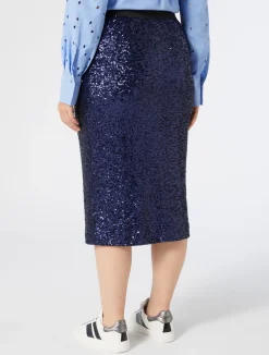 Online Marina Rinaldi Embroidered tulle skirt ULTRAMARINE