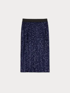 Online Marina Rinaldi Embroidered tulle skirt ULTRAMARINE