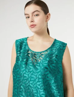 Best Marina Rinaldi Embroidered tulle top JADE