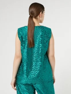 Best Marina Rinaldi Embroidered tulle top JADE