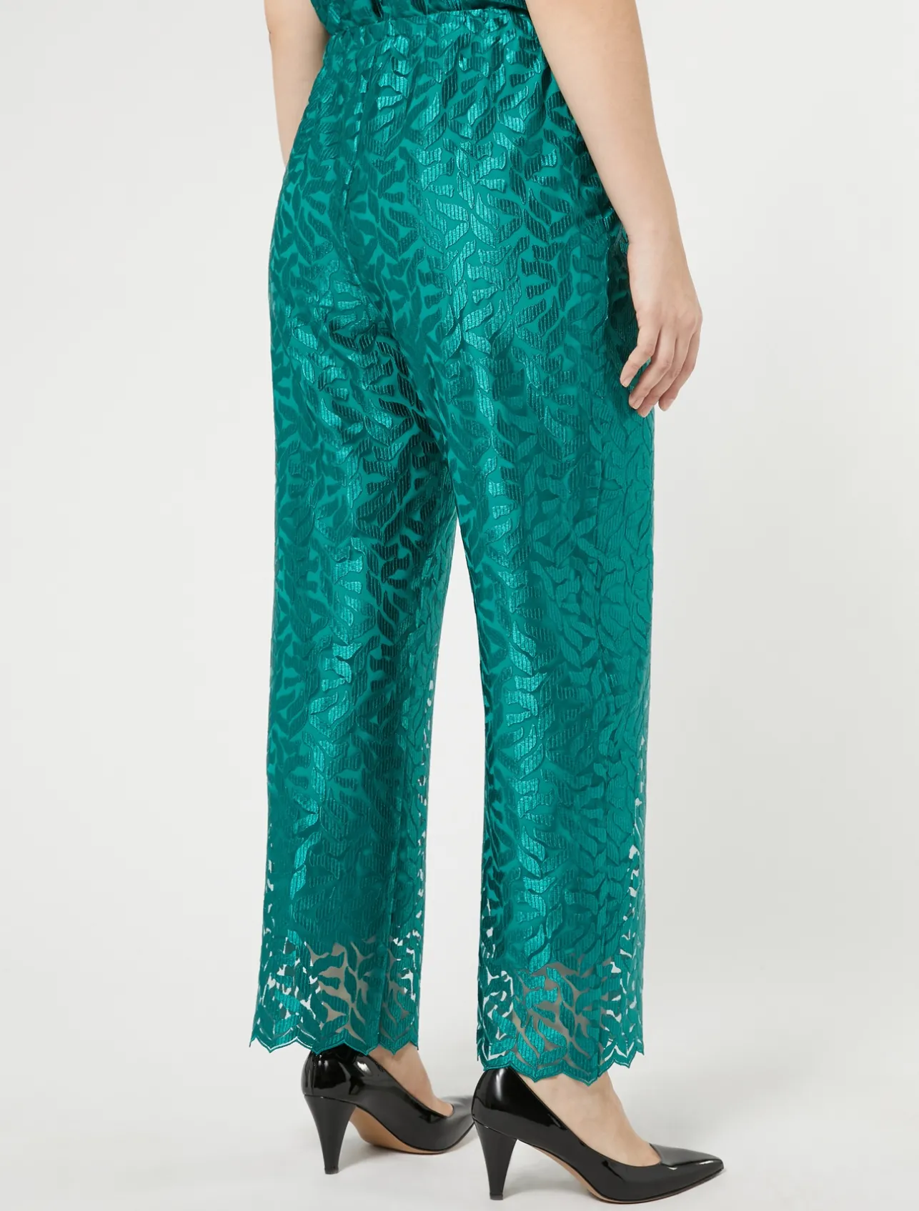 Outlet Marina Rinaldi Embroidered tulle trousers JADE
