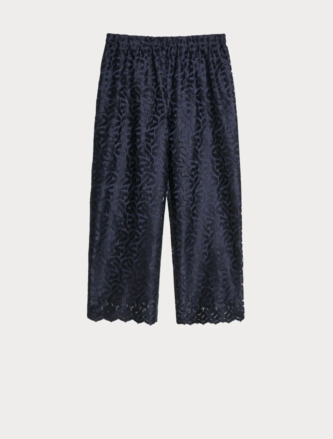 Fashion Marina Rinaldi Embroidered tulle trousers ULTRAMARINE