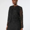 Outlet Marina Rinaldi Embroidered tulle tunic BLACK