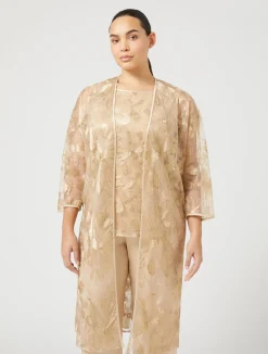 Hot Marina Rinaldi Embroidered tulle tunic LIGHTGOLD