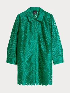 Outlet Marina Rinaldi Embroidered tulle tunic JADE