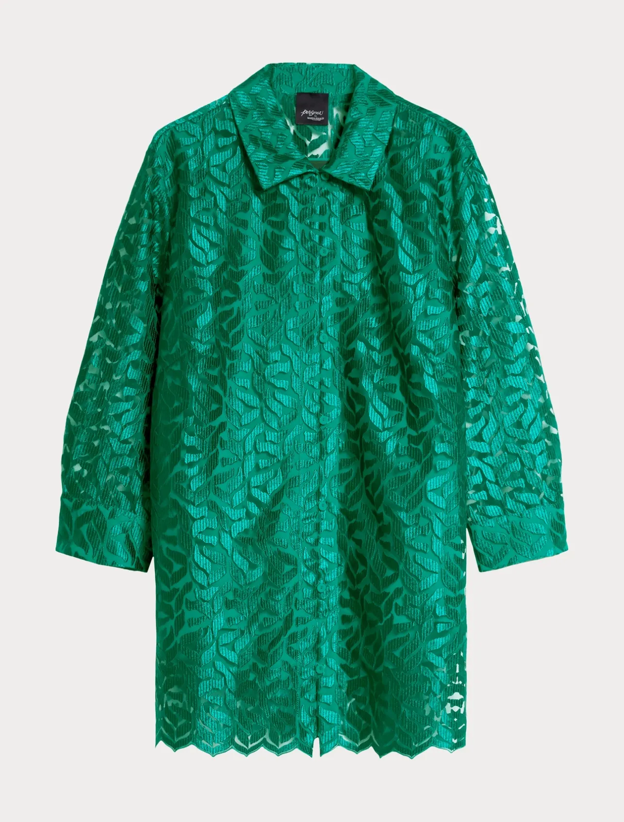Outlet Marina Rinaldi Embroidered tulle tunic JADE