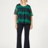 Outlet Marina Rinaldi Flared cady trousers ULTRAMARINE
