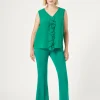Sale Marina Rinaldi Flared cady trousers JADE