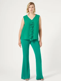Sale Marina Rinaldi Flared cady trousers JADE